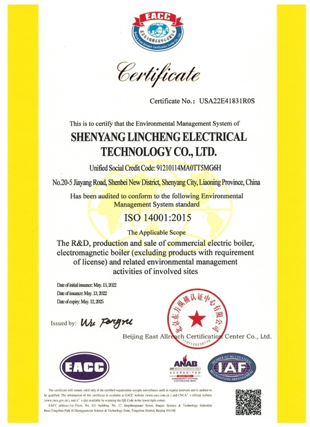 China shenyang lincheng Technology Co., Ltd Certificações